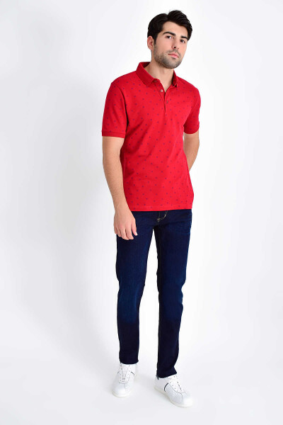 Kırmızı Baskılı Regular T-shirt - 3