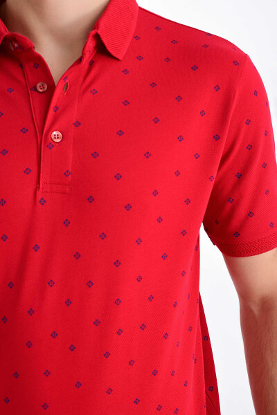 Kırmızı Baskılı Regular T-shirt - 5