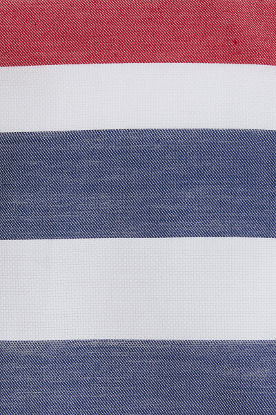 Kırmızı Dinamik Fit Uzun Kol Pamuklu Çizgili Gömlek - 6