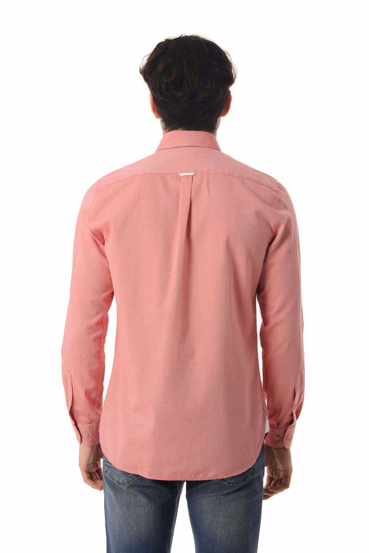 Kırmızı Slim Fit Gömlek - 3