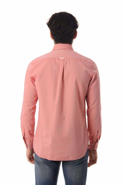 Kırmızı Slim Fit Gömlek - 3