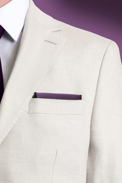 Mor Klasik Saten Cep Mendili - 6