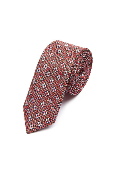 Kırmızı Desenli Kravat - 1