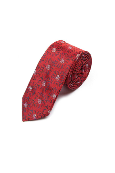 Kırmızı Desenli Kravat - 1