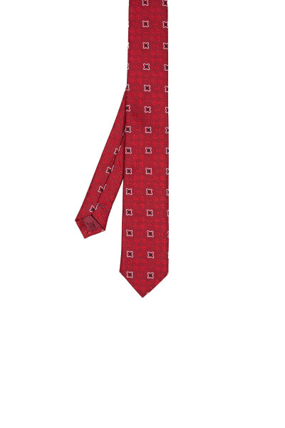 Kırmızı Desenli Kravat - 3