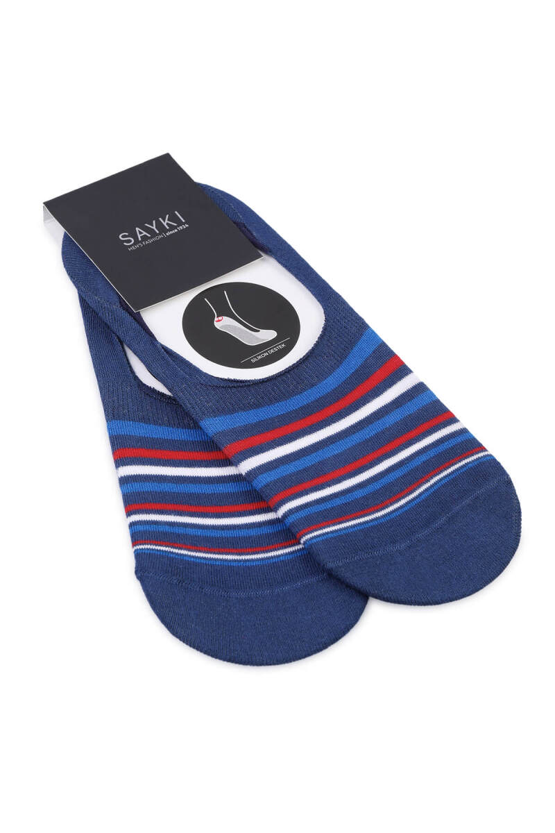 Kırmızı Desenli Pamuklu ikili Babet Çorap - HATEM SAYKI