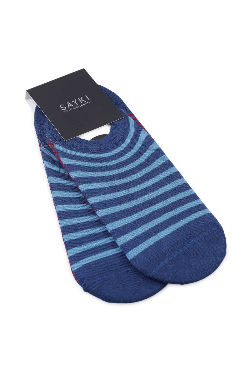 Kırmızı Desenli Pamuklu İkili Babet Çorap - HATEM SAYKI