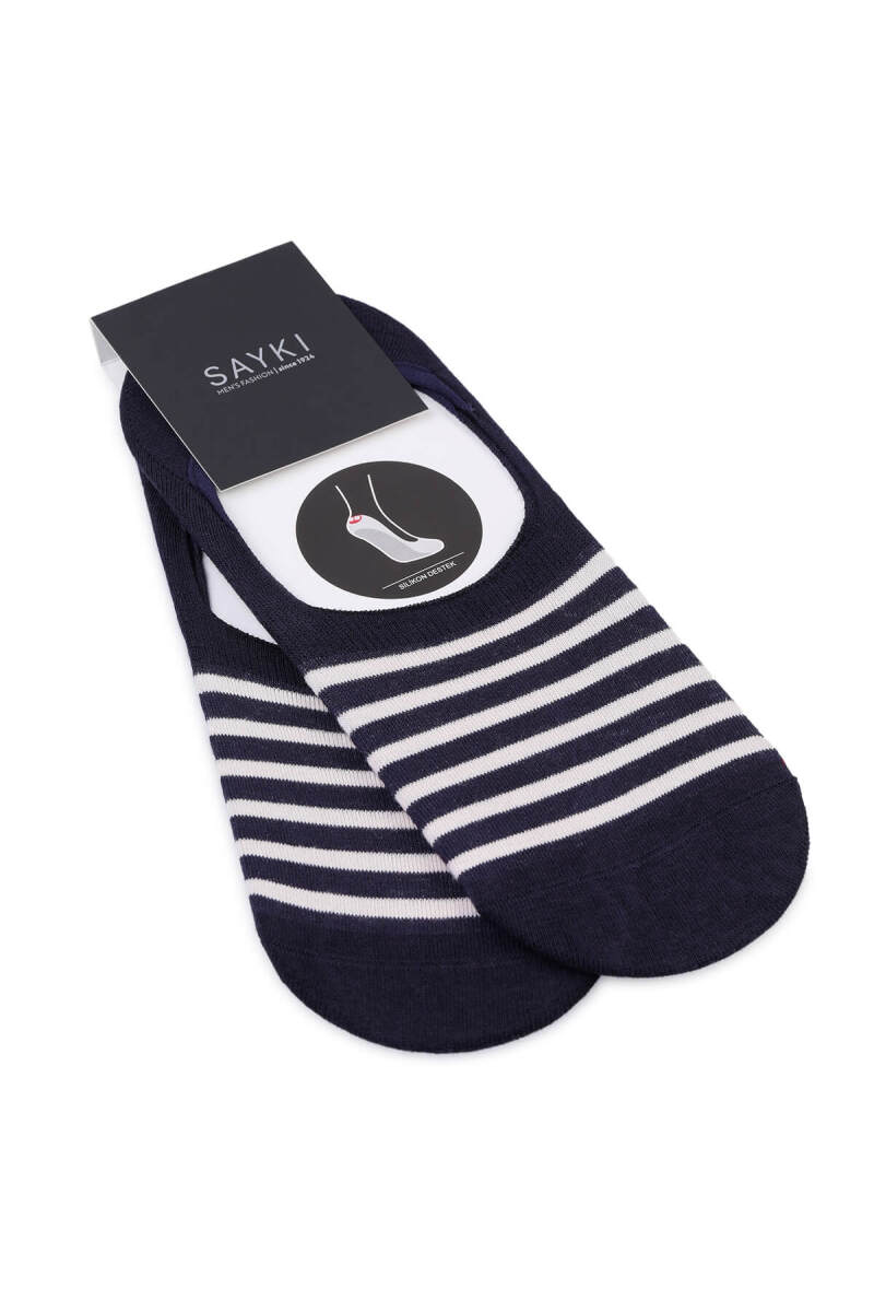 Kırmızı Desenli Pamuklu İkili Babet Çorap - HATEM SAYKI