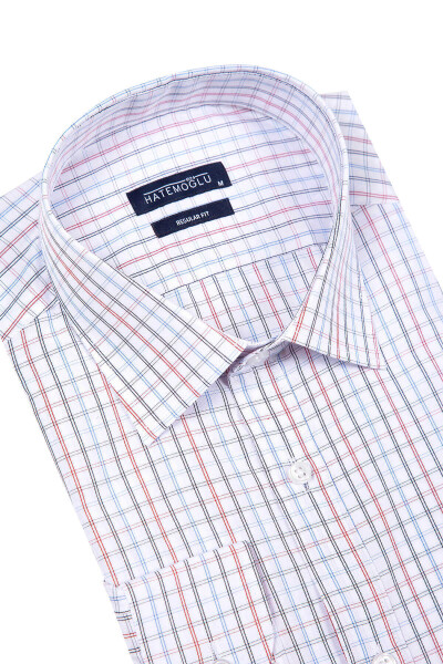 Kırmızı Regular Fit Desenli Gömlek - 4