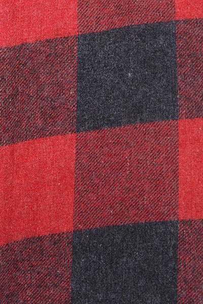 Kırmızı Slim Fit Kareli Pamuklu Uzun Kol Gömlek - 14