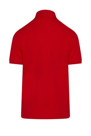 Kırmızı Regular Fit Düz 100% Pamuk Polo Yaka Tişört - Thumbnail