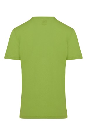 Yeşil ve Lacivert Regular Fit %100 Pamuk V Yaka 2'li Paket Basic Tişört - Thumbnail