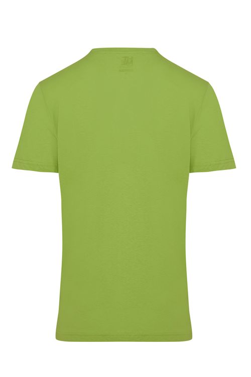 Yeşil ve Lacivert Regular Fit %100 Pamuk V Yaka 2'li Paket Basic Tişört
