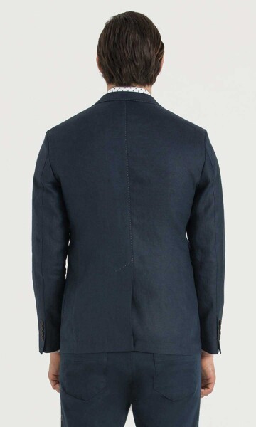 Lacivert Slim Fit Ceket - Thumbnail