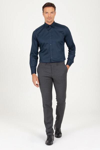 Lacivert Slim Fit Gömlek - 3