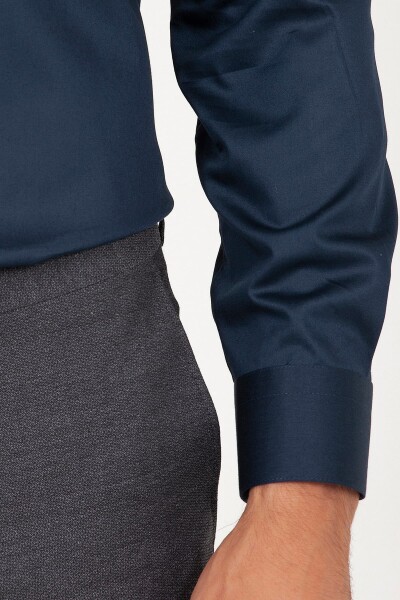 Lacivert Slim Fit Gömlek - 5