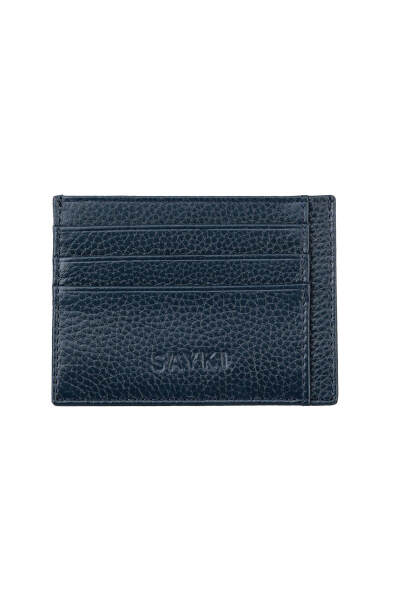 Lacivert 100% Deri Cüzdan 