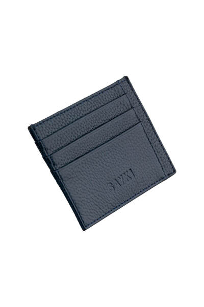 Lacivert 100% Deri Cüzdan - 3