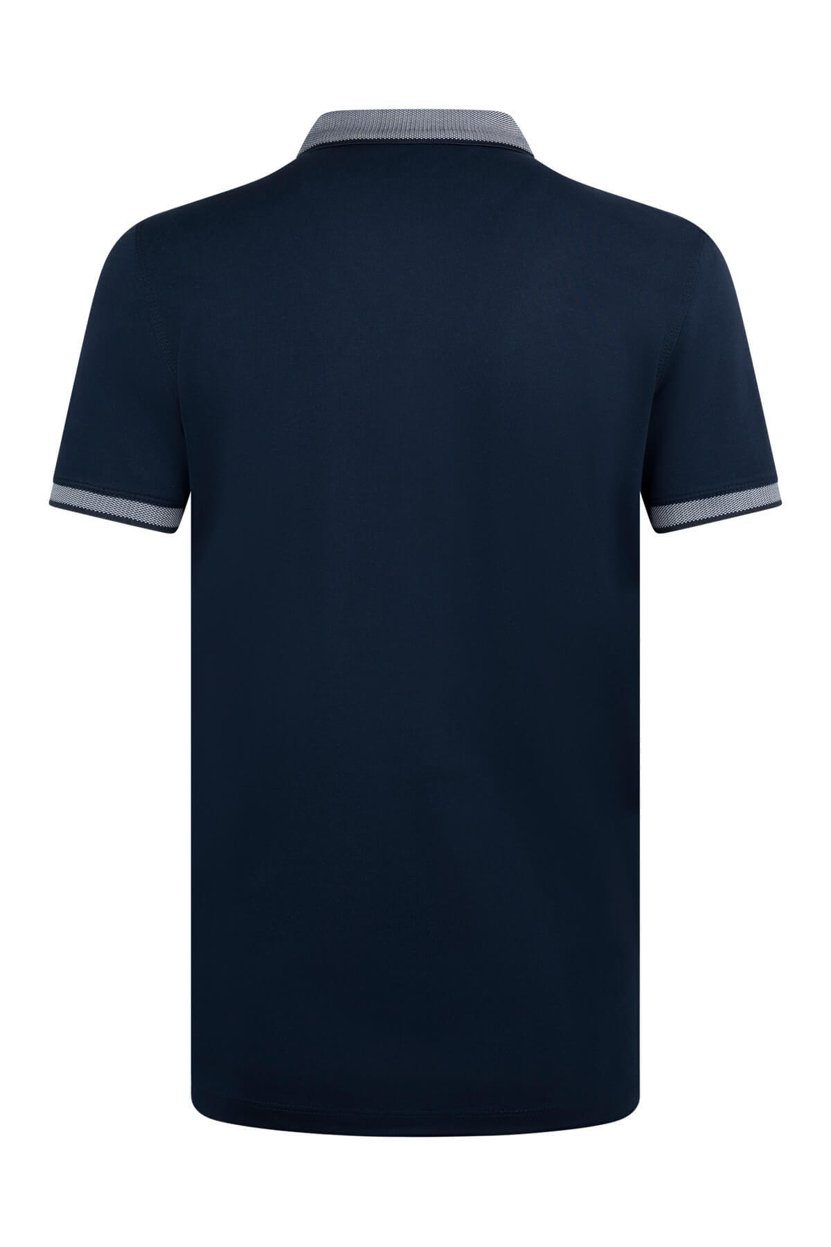 Lacivert Regular Fit 100% Pamuklu Polo Yaka Tişört - 9