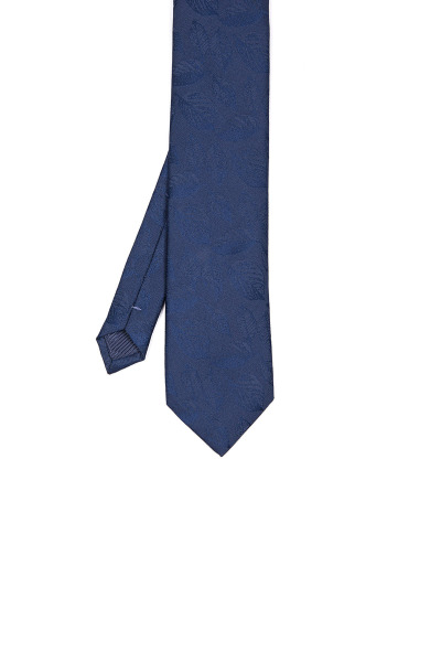 Lacivert Desenli Klasik Micro Kravat - 4