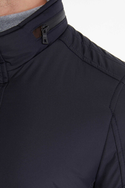 Lacivert Paolo Hakim Yaka Kaban - 8