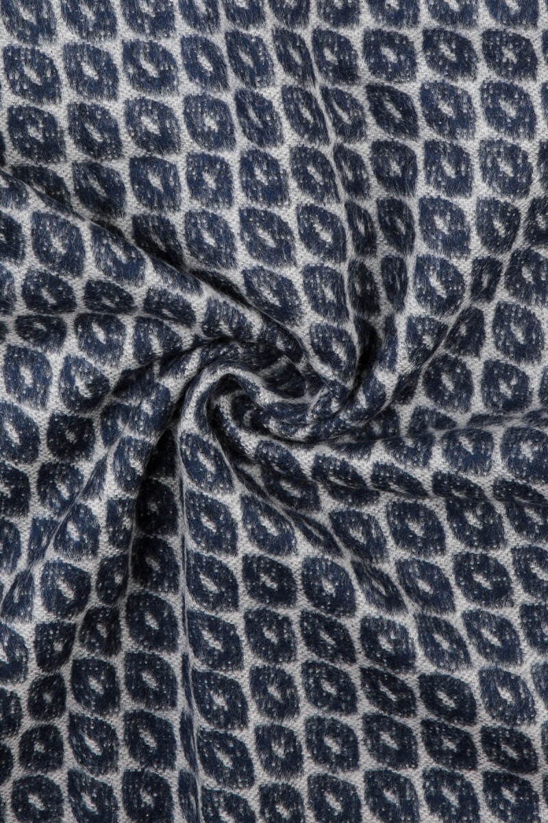 Lacivert-Bej Desenli Atkı - Hatemoğlu (1)