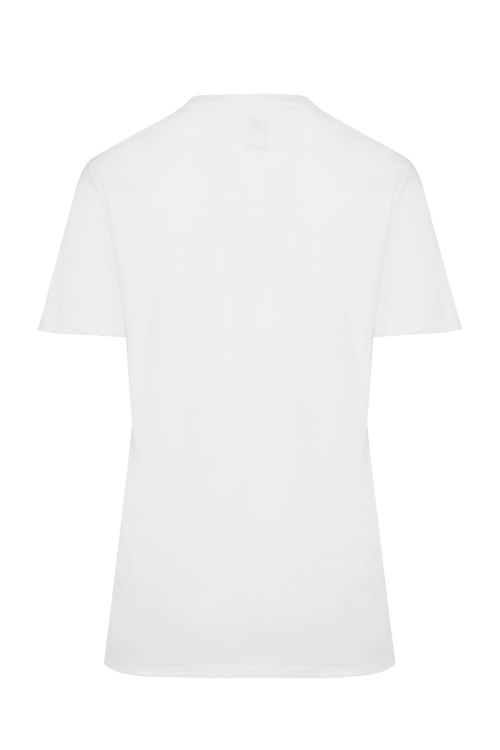 Lacivert ve Beyaz Regular Fit %100 Pamuk V Yaka 2'li Paket Basic Tişört