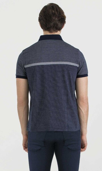 Lacivert Jakarlı Regular T-shirt - 5