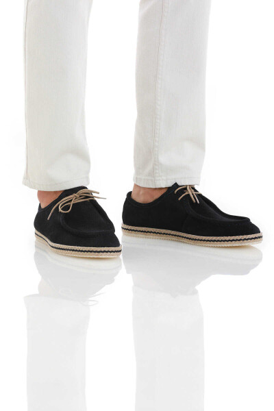 Lacivert Casual Bağcıklı Süet Ayakkabı - 3