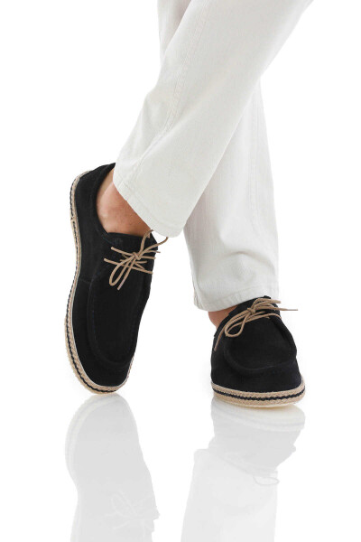 Lacivert Casual Bağcıklı Süet Ayakkabı - 4