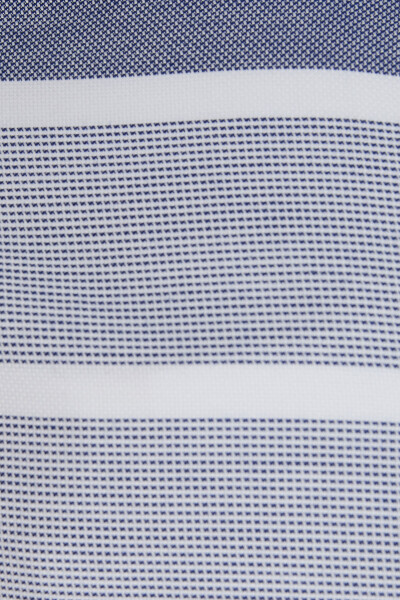 Lacivert Dinamik Fit Uzun Kol Pamuklu Çizgili Gömlek - 3