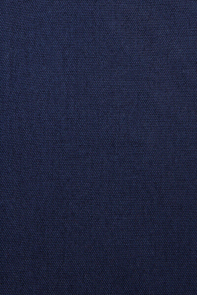 Lacivert Slim Fit 100% Pamuk Düğmeli Yaka Uzun Kollu Casual Oxford Gömlek - 3