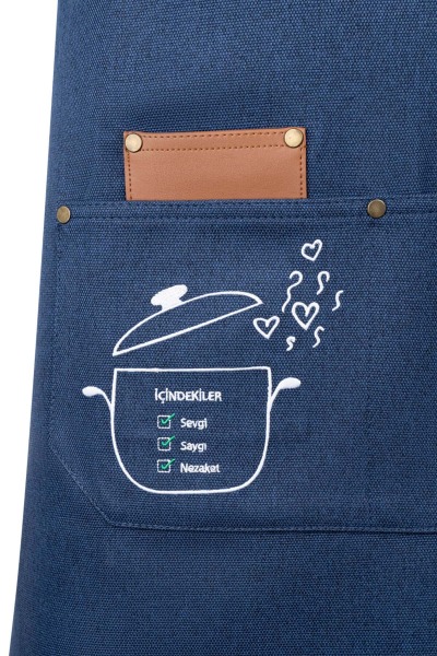 Lacivert Centilmen Mutfak Önlüğü - 3