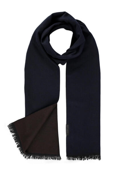 Lacivert Çift Taraflı Atkı - 2