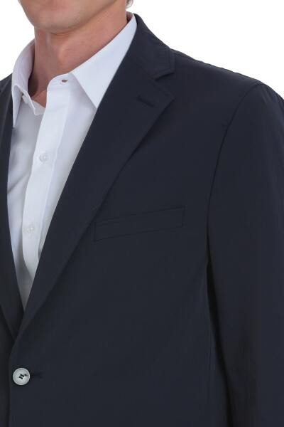 Lacivert Comfort Fit Mono Yaka Casual Takım Elbise - 5