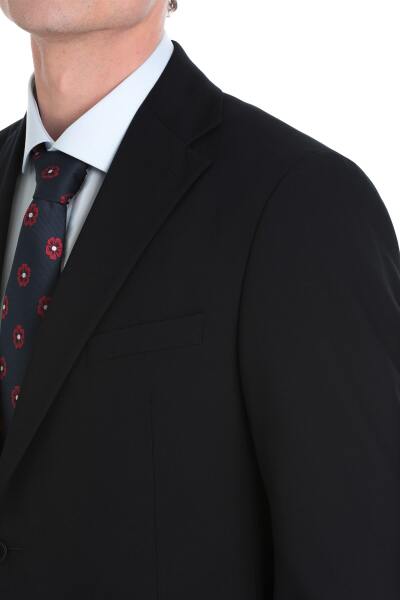 Lacivert Comfort Fit Mono Yaka Klasik Takım Elbise - 3