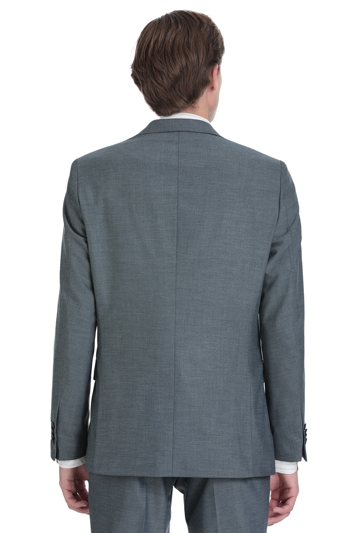 Lacivert Comfort Fit Mono Yaka Klasik Takım Elbise - 7