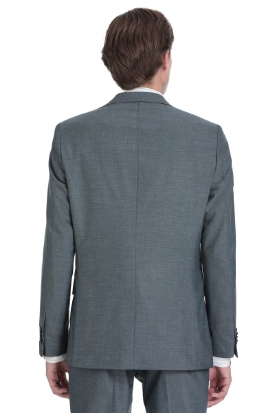 Lacivert Comfort Fit Mono Yaka Klasik Takım Elbise - 7