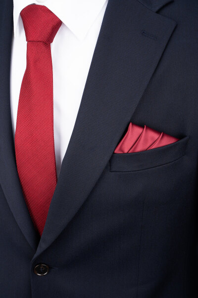 Lacivert Comfort Fit Mono Yaka Klasik Takım Elbise - 2