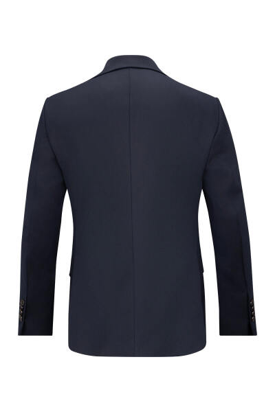 Lacivert Comfort Fit Mono Yaka Klasik Takım Elbise - 3