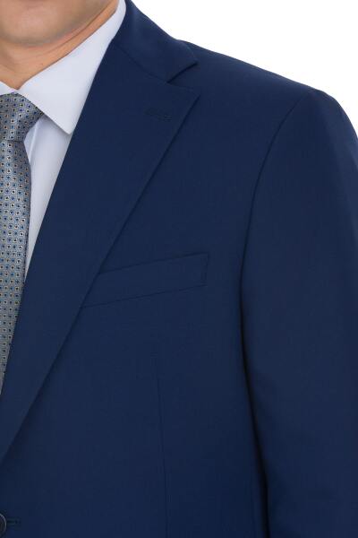 Lacivert Comfort Fit Mono Yaka Takım Elbise - 6