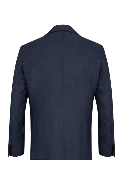 Lacivert Comfort Fit Mono Yaka Yünlü Klasik Ceket - 2