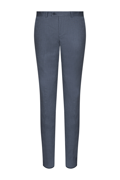 Lacivert Comfort Fit Mono Yaka Takım Elbise - 4