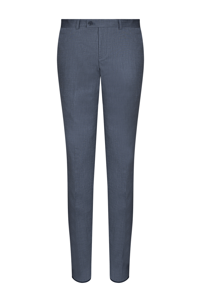 Lacivert Comfort Fit Mono Yaka Takım Elbise - Saykı (1)