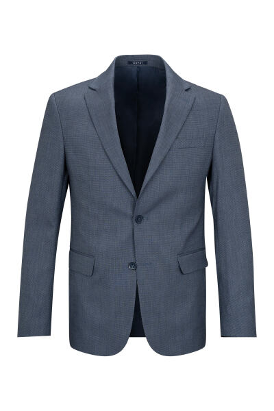 Lacivert Comfort Fit Mono Yaka Takım Elbise - 2