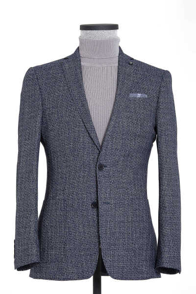 Lacivert Desenli Slim Fit Spor Ceket - 7