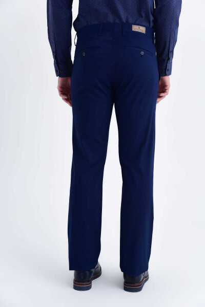 Lacivert Regular Kanvas Pantolon - 4