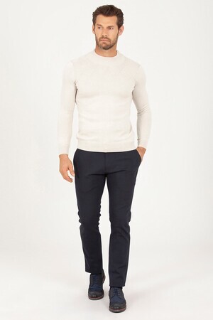 Lacivert Slim Fit Spor Pantolon - Thumbnail