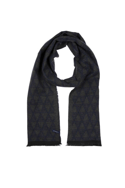 Lacivert Desenli Atkı - 1