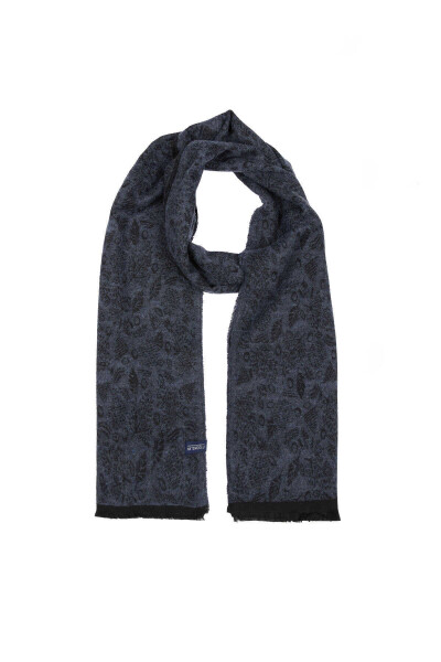 Lacivert Desenli Atkı - 1